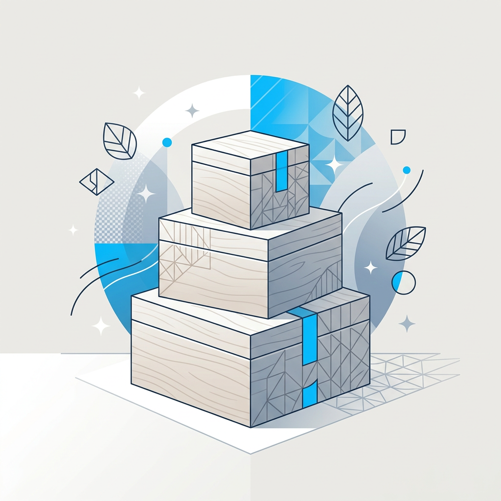 Variedad de muestras de cartón compacto y cartoncillo apiladas, mostrando diferentes texturas y grosores, con una caja de embalaje de regalo premium al fondo.