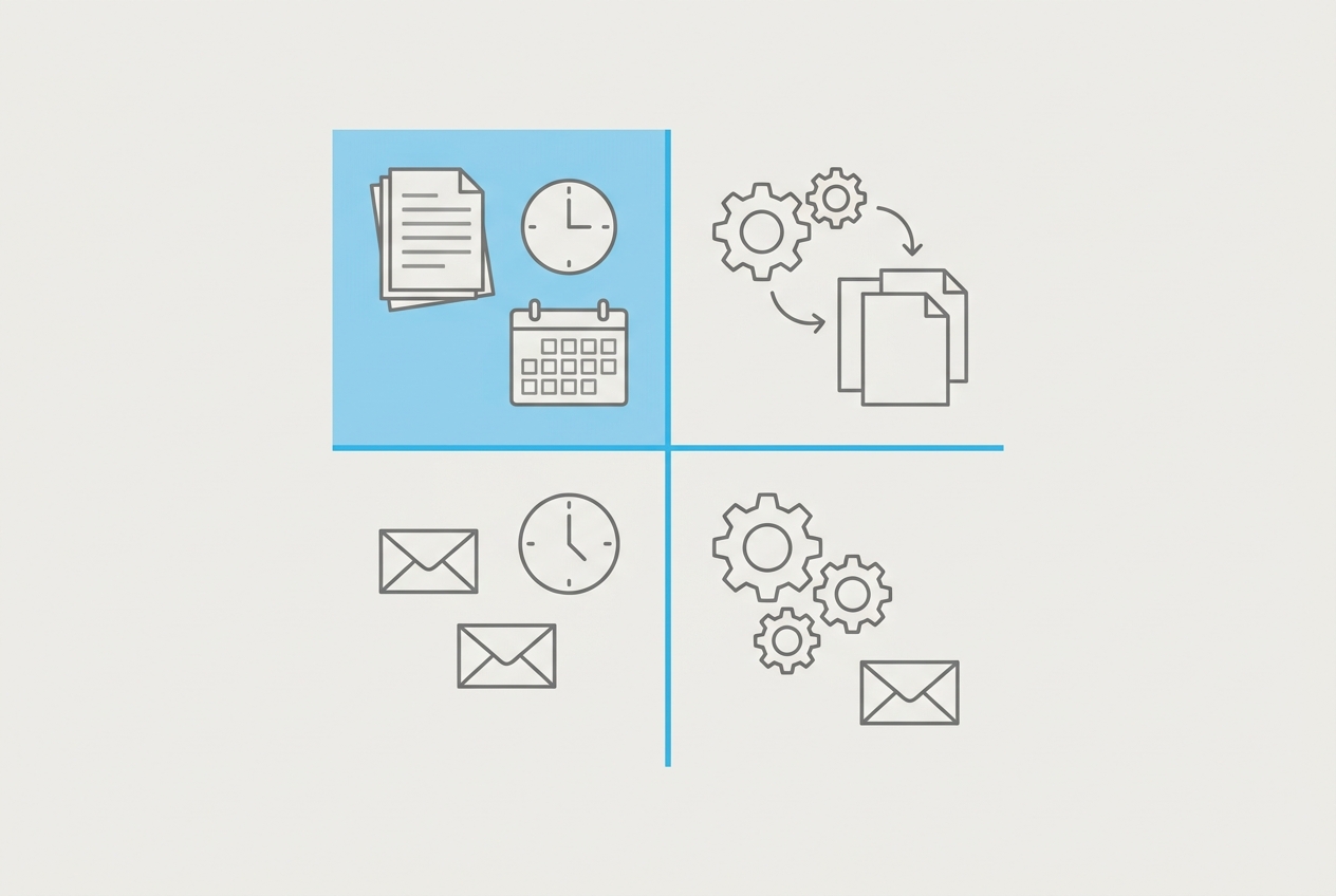 Matriz de priorización de automatizaciones: tiempo frente a valor