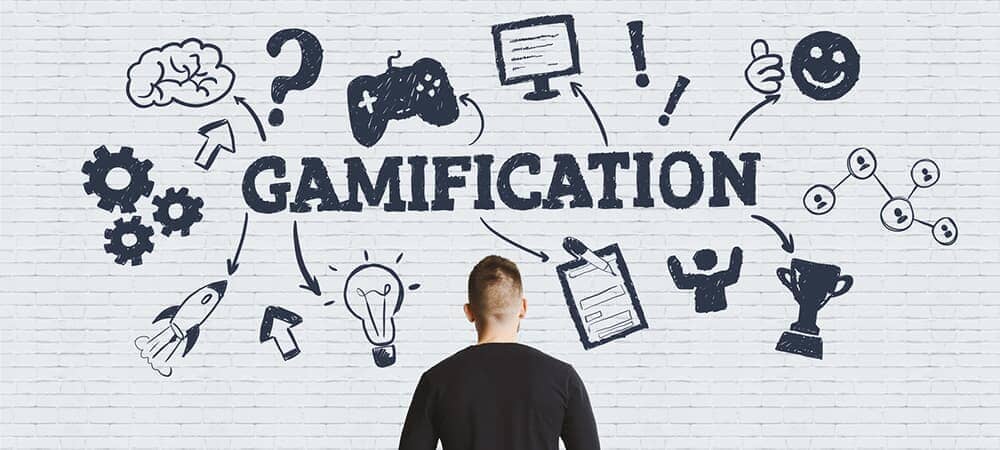 Iconos de juegos y compras online, representando la gamificación en el comercio electrónico.